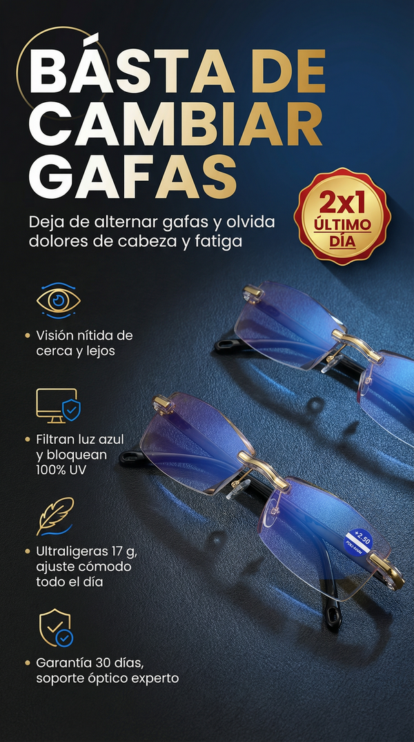 LENTES MULTIFOCALES TR90 | OFERTA + ESTUCHE 2x1